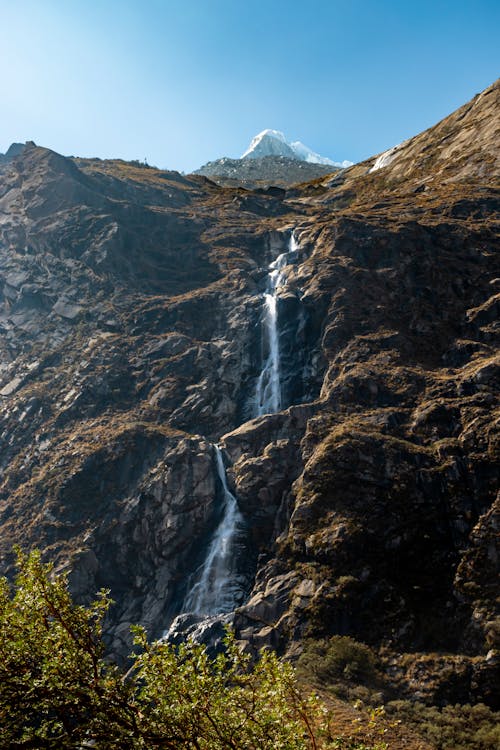 Waterfalls on a Rocky Mountain