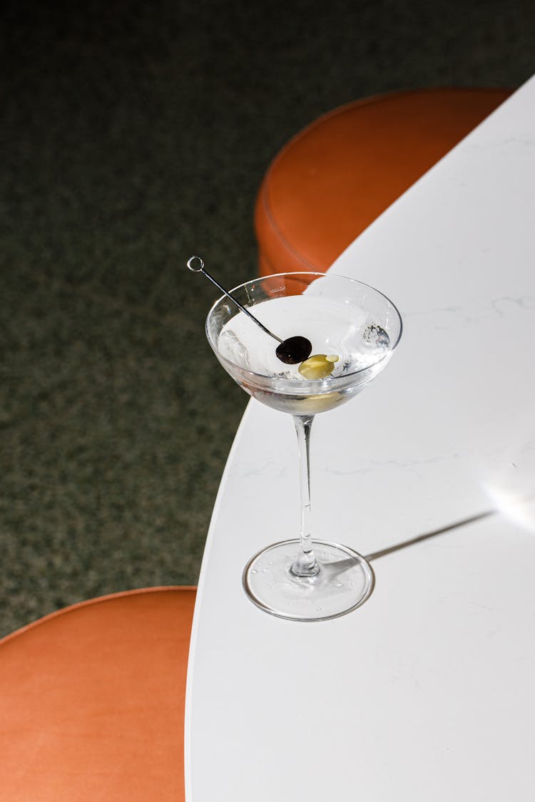 Cocktail In Glass On Table