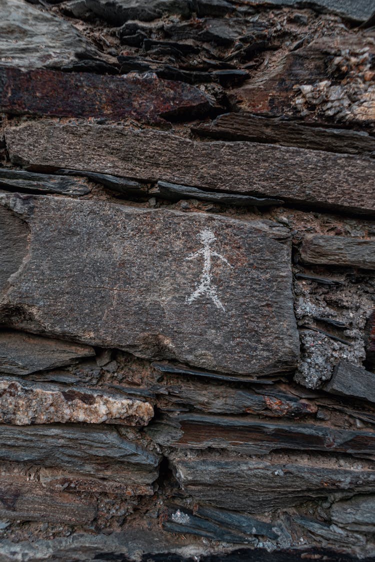 Close-up Of Drawing On The Rock