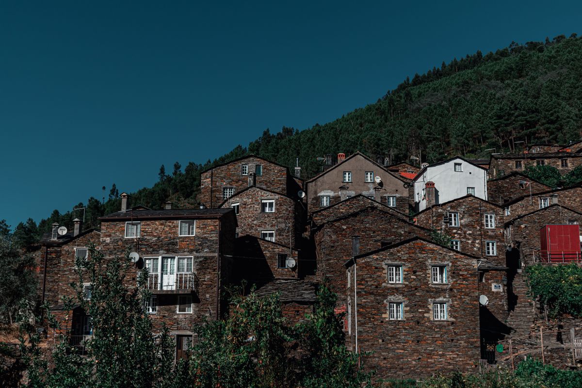 Houses on a mountainside