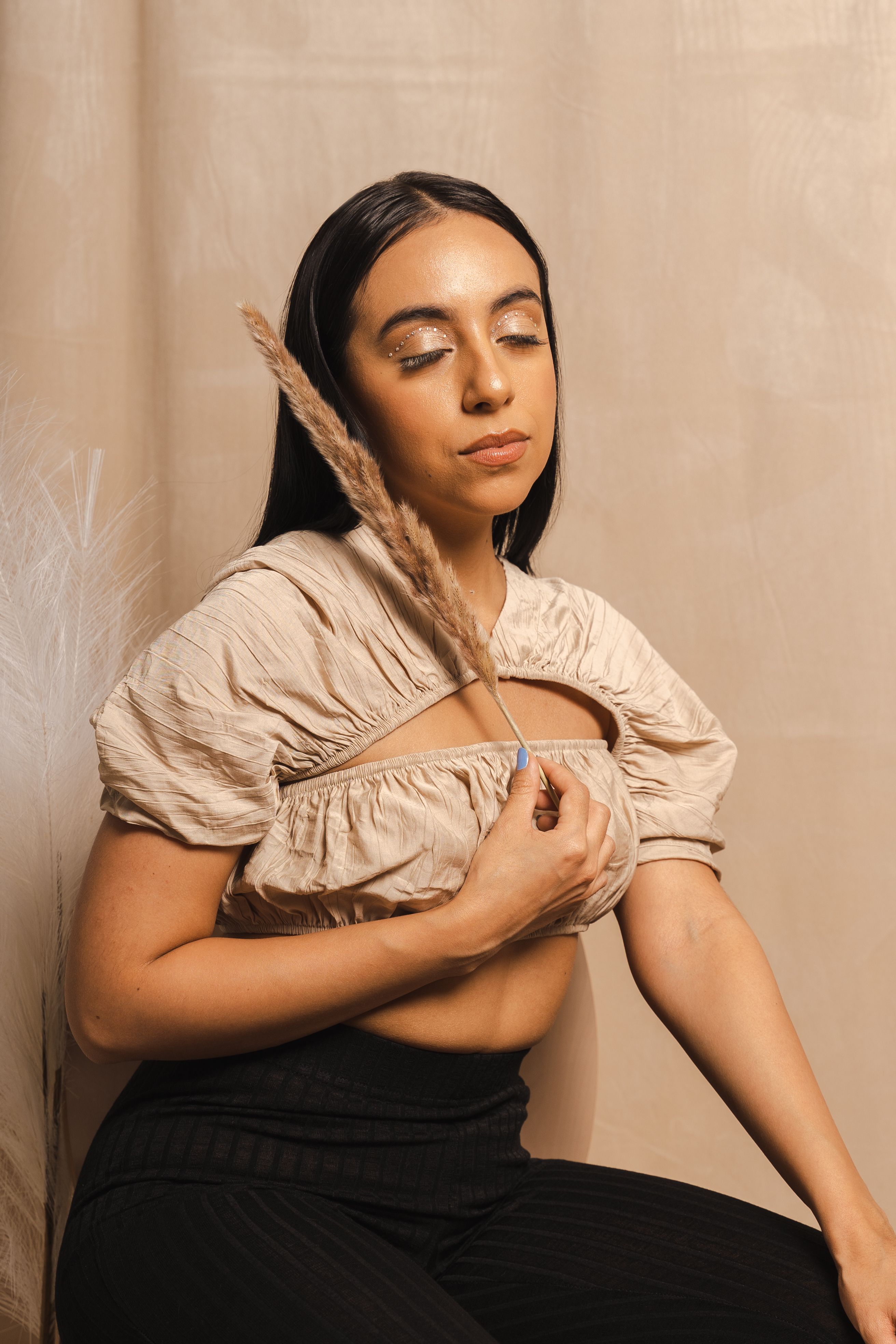 Cropped Bege Estampado