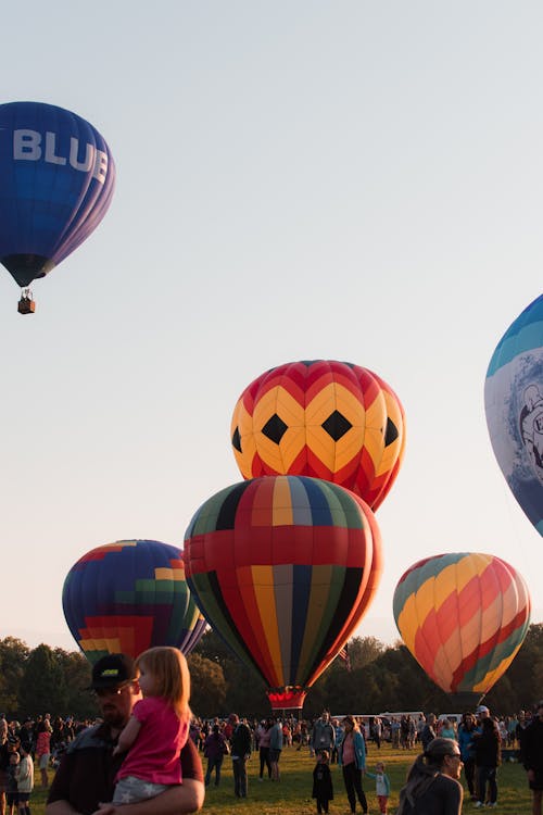 People Attending the Hot Air Balloon Festival