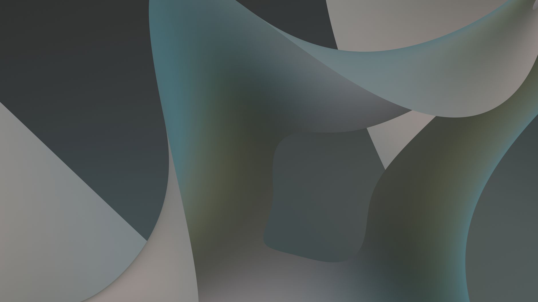 Abstract composition with smooth, curved shapes in a modern art style using muted tones.