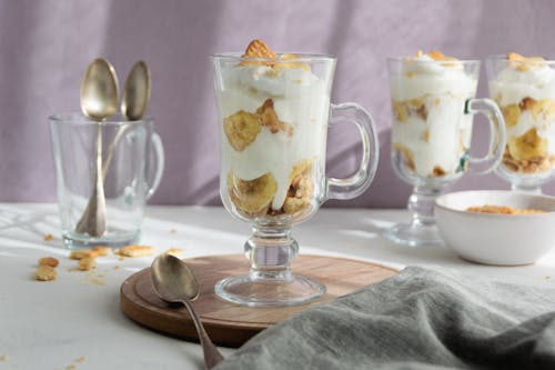 Dessert in Clear Glass Cup