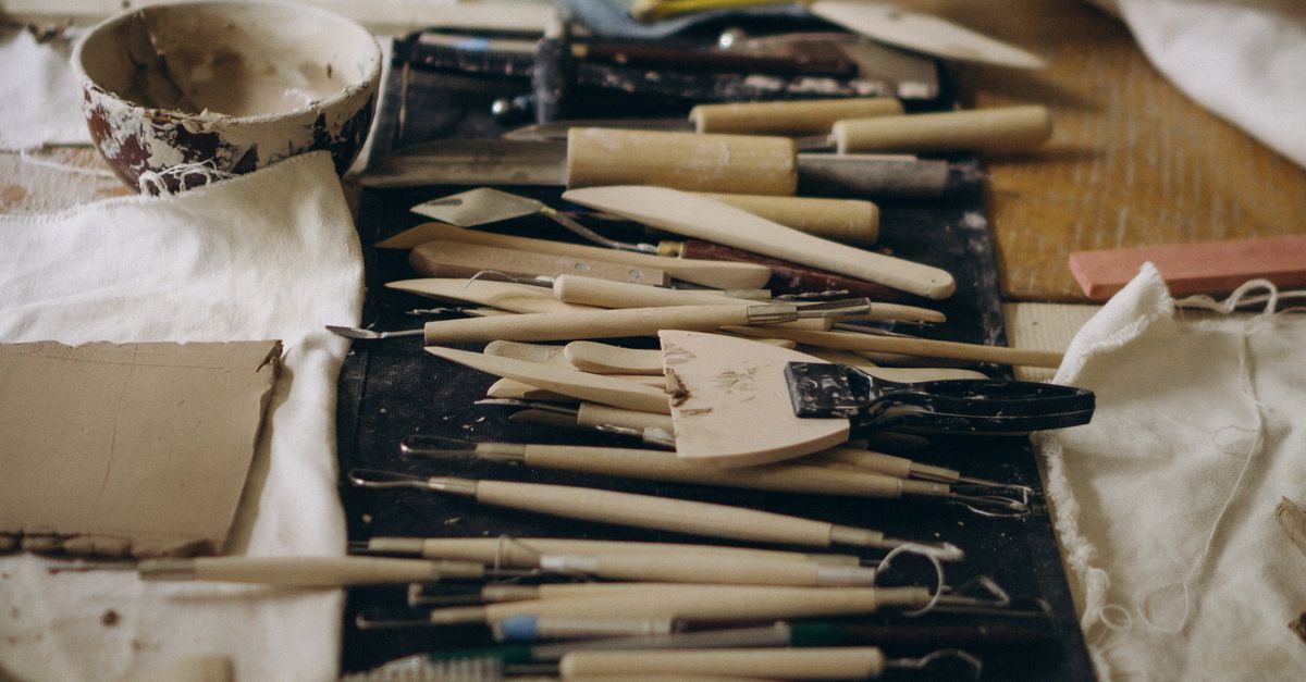 Artist Using Tools Art Tools in a Studio · Free Stock Photo