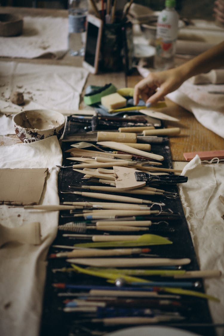 Art Tools In A Studio