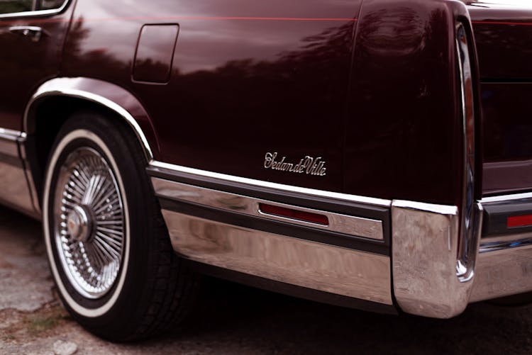 Shiny Red Cadillac Car
