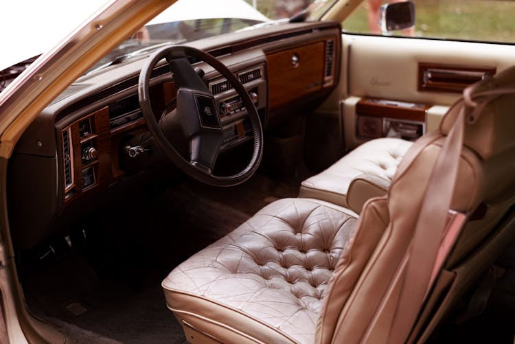 Interior Of A Vintage Car