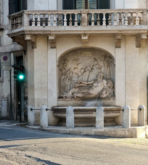 Antique Fountain on a Square 