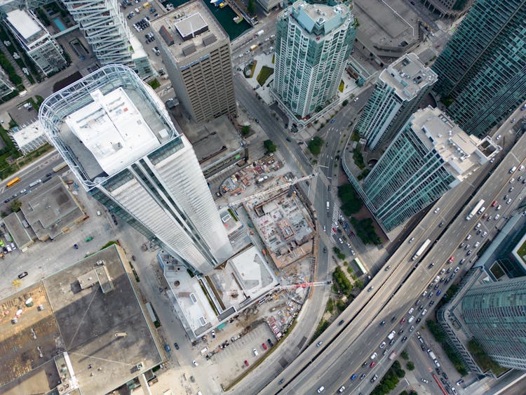 Aerial View Of City Buildings