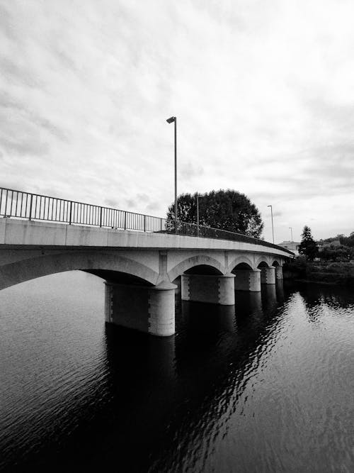 강, 건축, 교통체계의 무료 스톡 사진