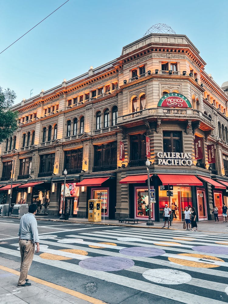 Old Historic Building Facade On City Street