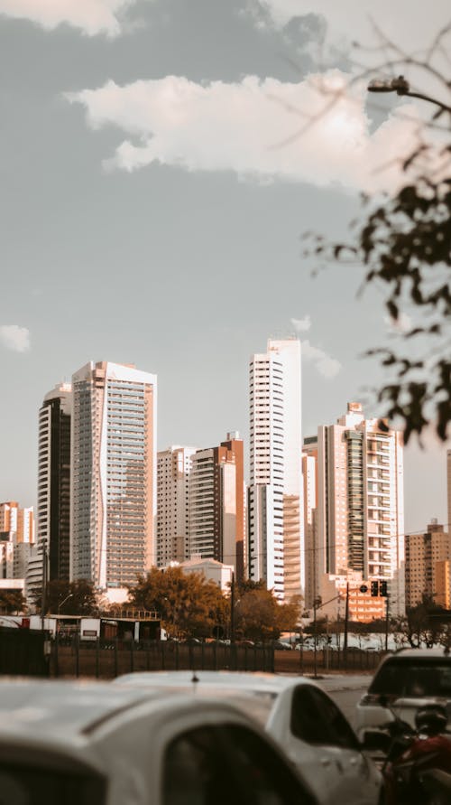 City Buildings Under White Sky