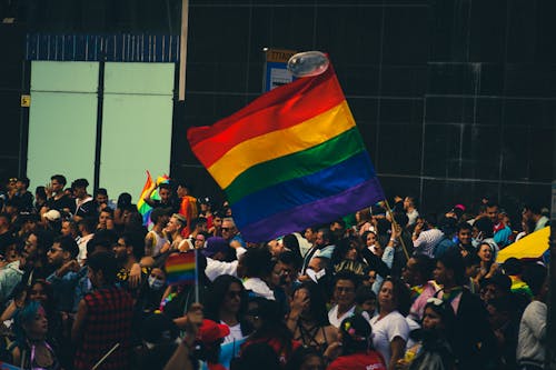 Free People Gathering in a Crowd Stock Photo