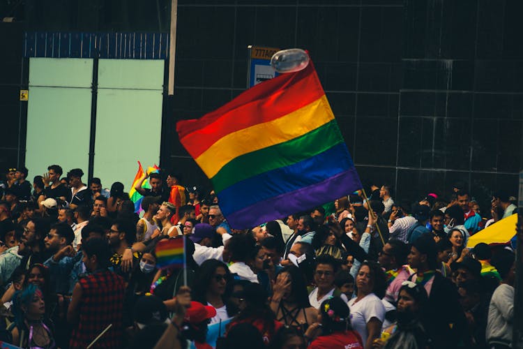 People Gathering In A Crowd