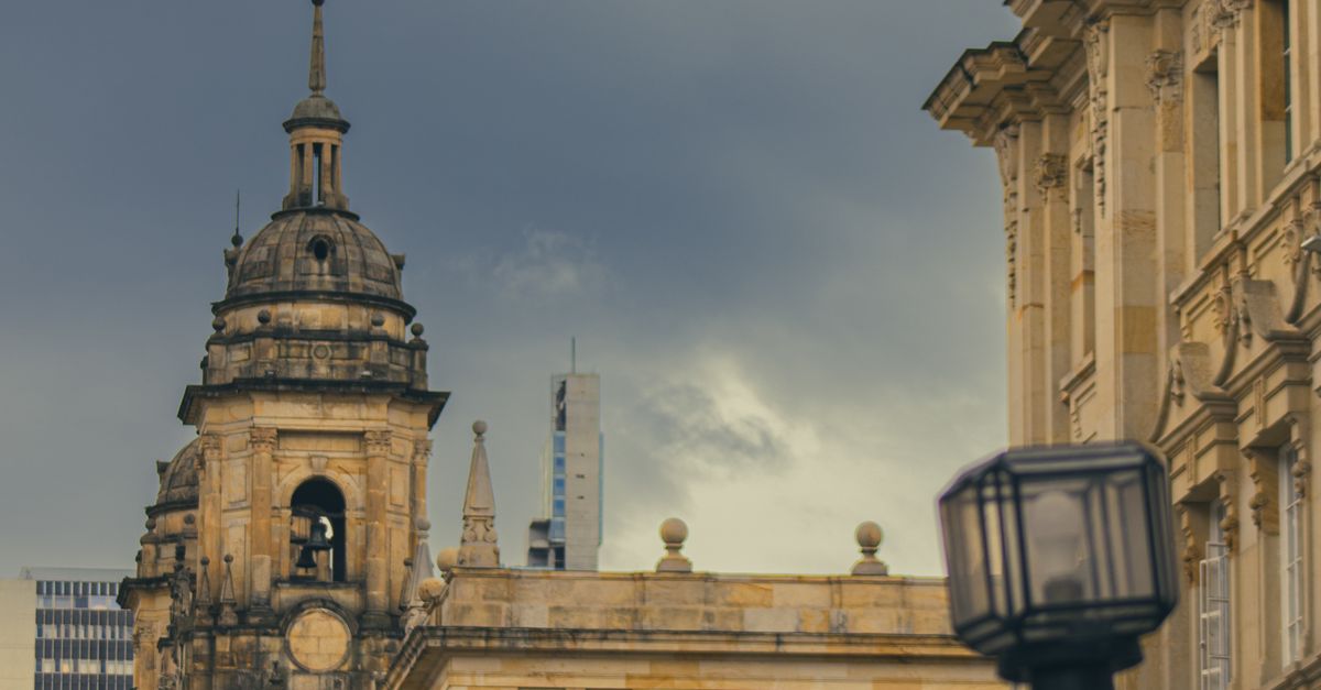 Beautiful historic architecture with cloudy sky, perfect for urban and travel themes.