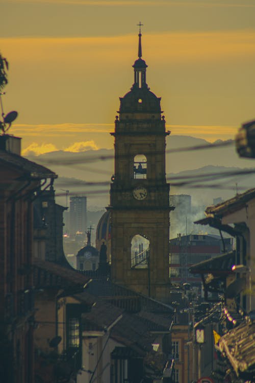 A Brown Concrete Tower