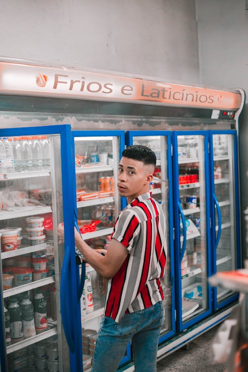 A Man Inside a Grocery