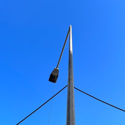 Steel Light Post with Cables