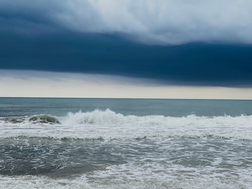 Ocean Waves Crashing the Beach Shore