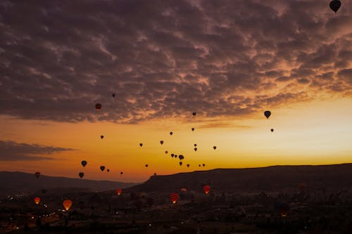 Бесплатное стоковое фото с горячие воздушные шары, летающий, небо