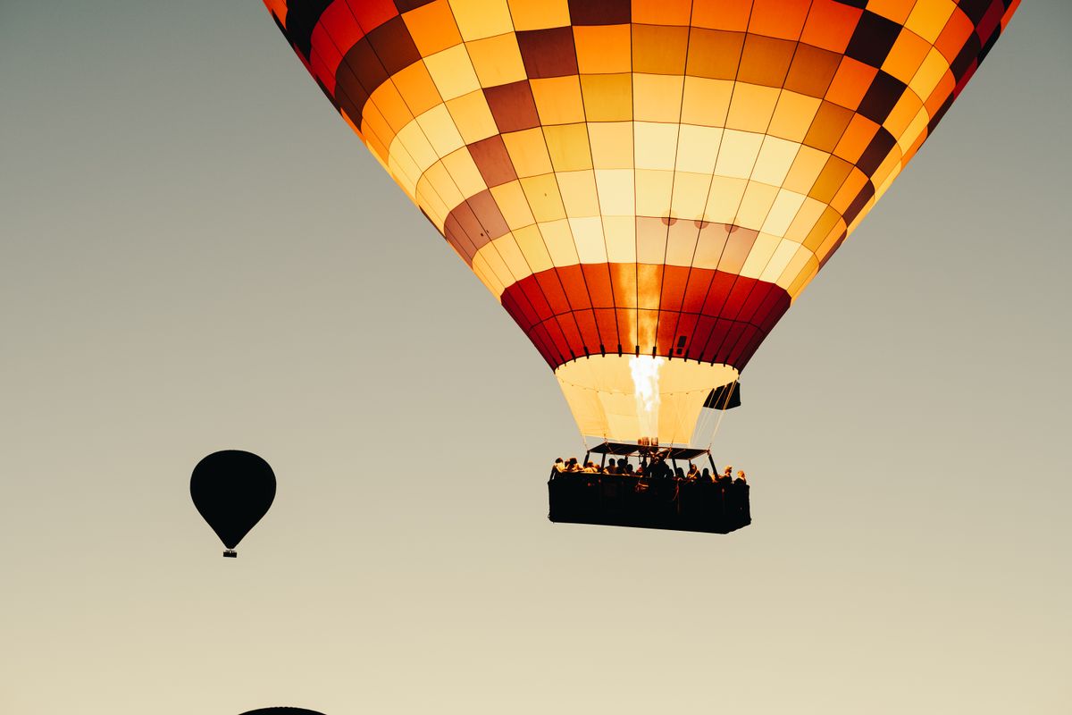 A balloon over Cappadocia