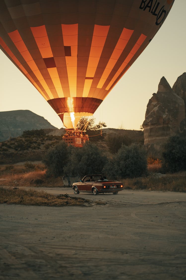 Hot Air Balloon Taking Off In Cappadocia 