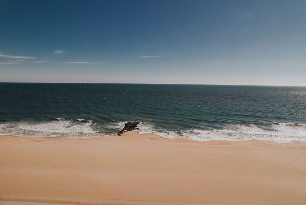 Calm morning at a Jersey Shore beach