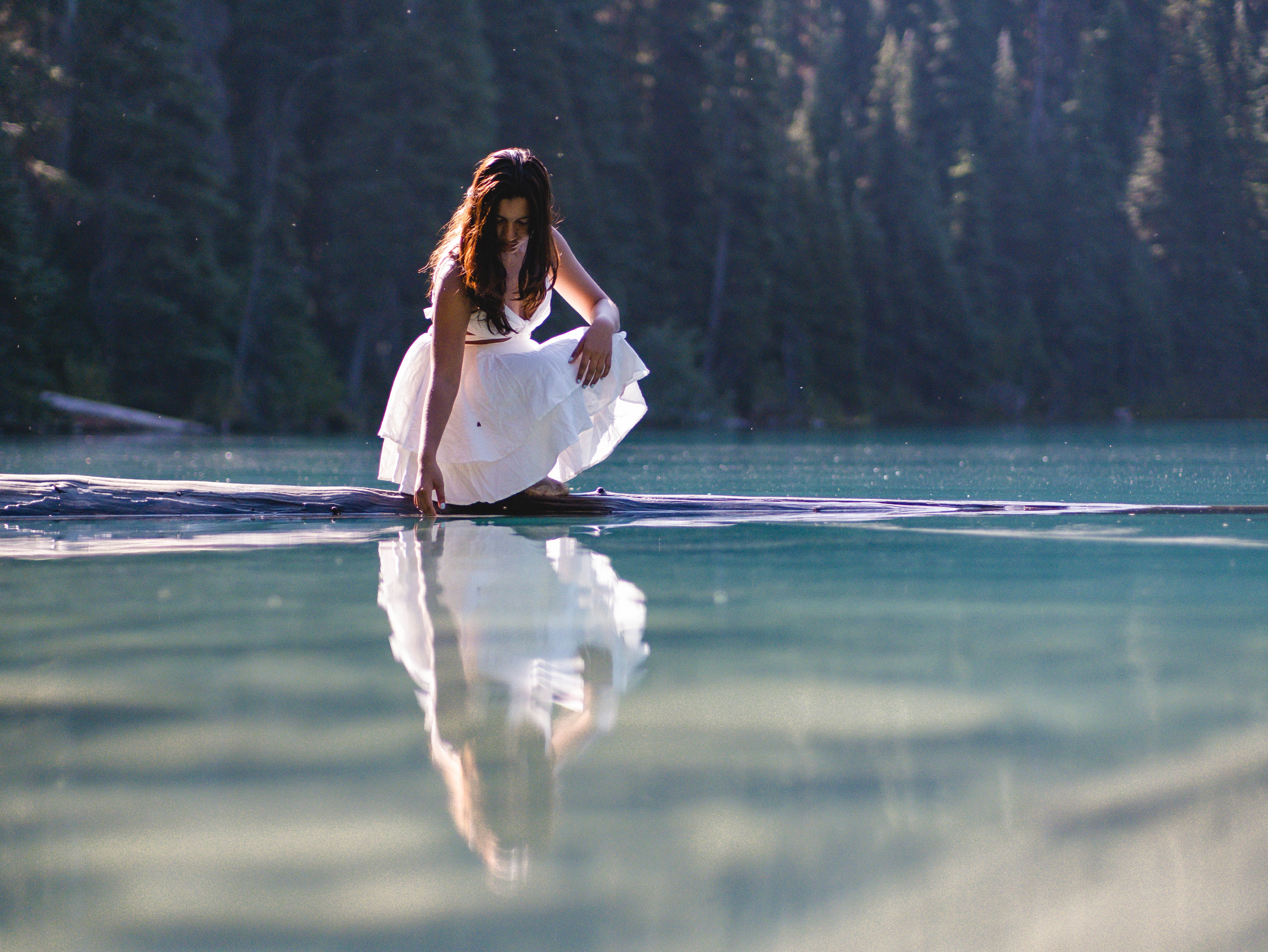 Woman in White Dress on Water · Free Stock Photo