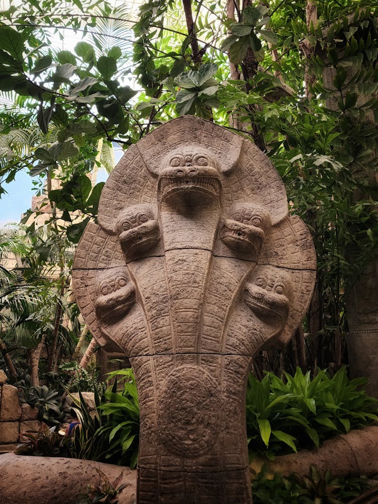 Close-up Of A Five Headed Snake Statue