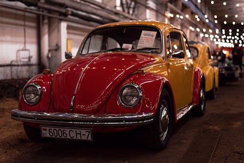 Free Close-up of a Vintage Volkswagen Beetle Stock Photo
