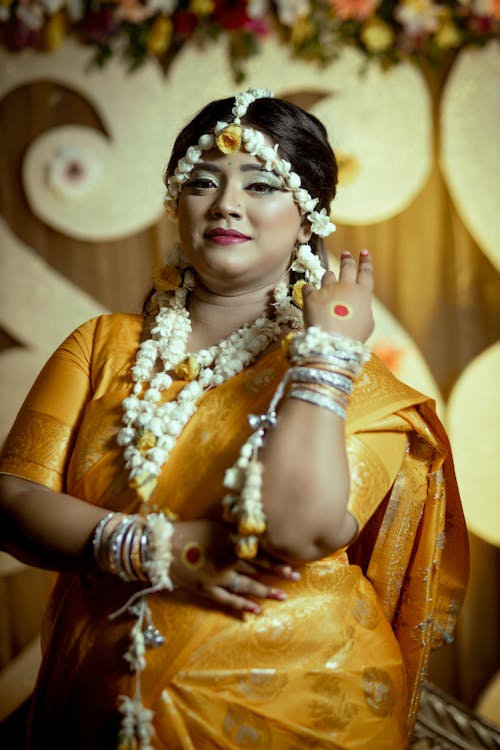 A Bride in a Yellow Lehenga