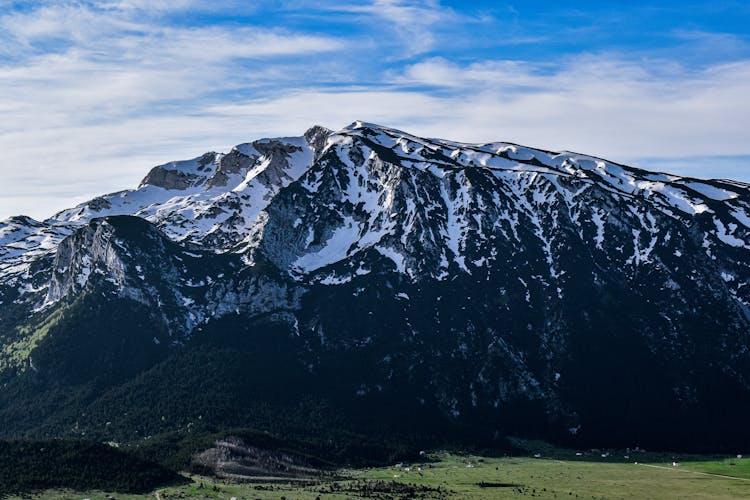 Scenic View Of A Snow Covered Mountain