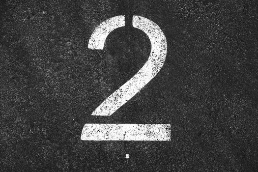 Number 2 on Asphalt