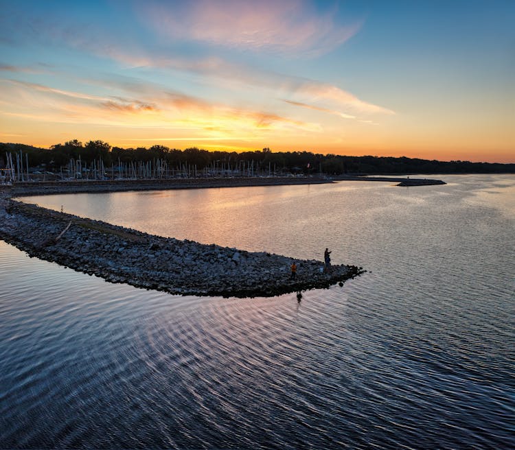 Seashore At Sunset 