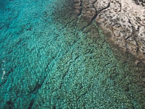 clear turquoise shallow water