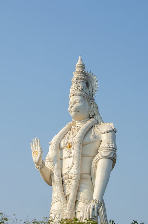 Lord Hanuman Statue at Paritala Anjaneya Temple in Kanchikacherla, India