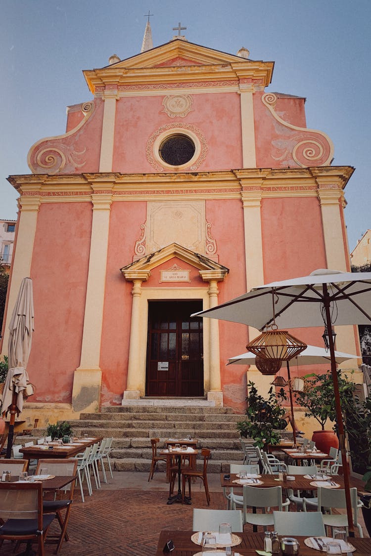 The Church Of Sainte Marie Majeure In Calvi, Corsica, France,