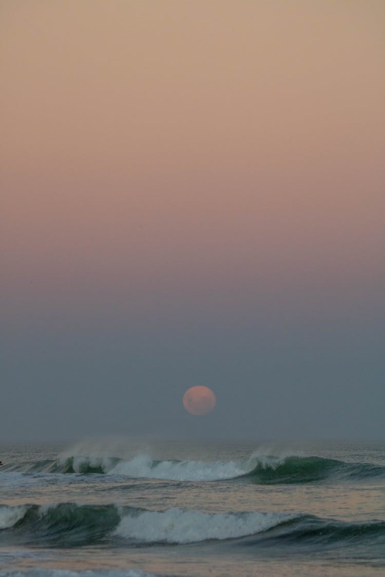 A Moon Over The Sea