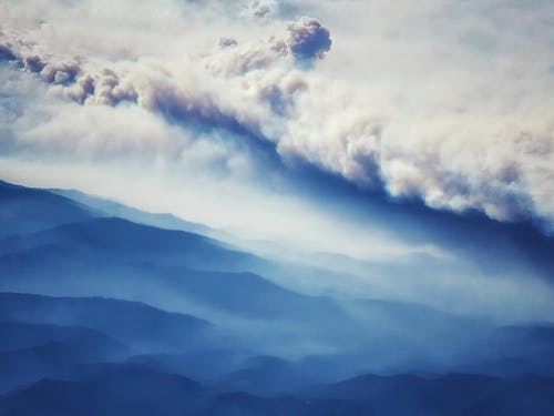 White Clouds over Mountains