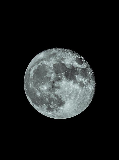 Foto stok gratis astrofotografi, bulan purnama, luna