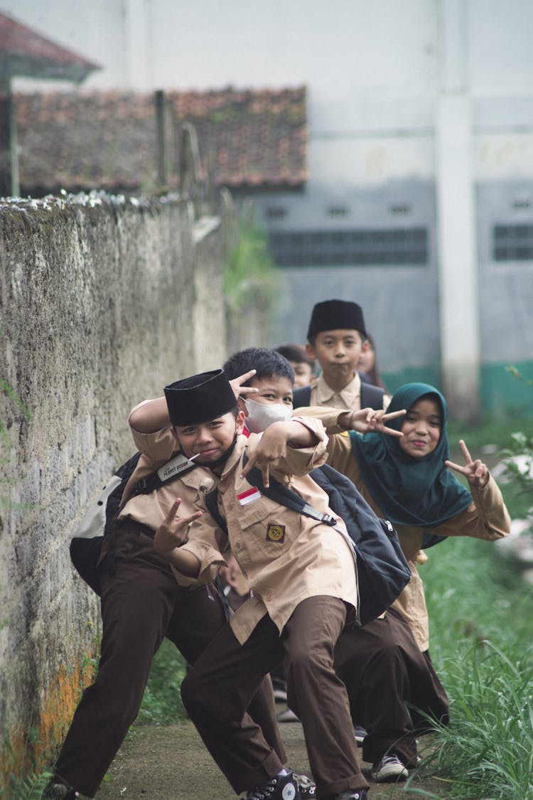 Children Posing Together