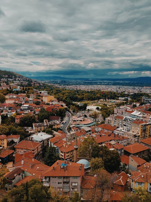 Aerial Photography of Concrete Houses on a Town