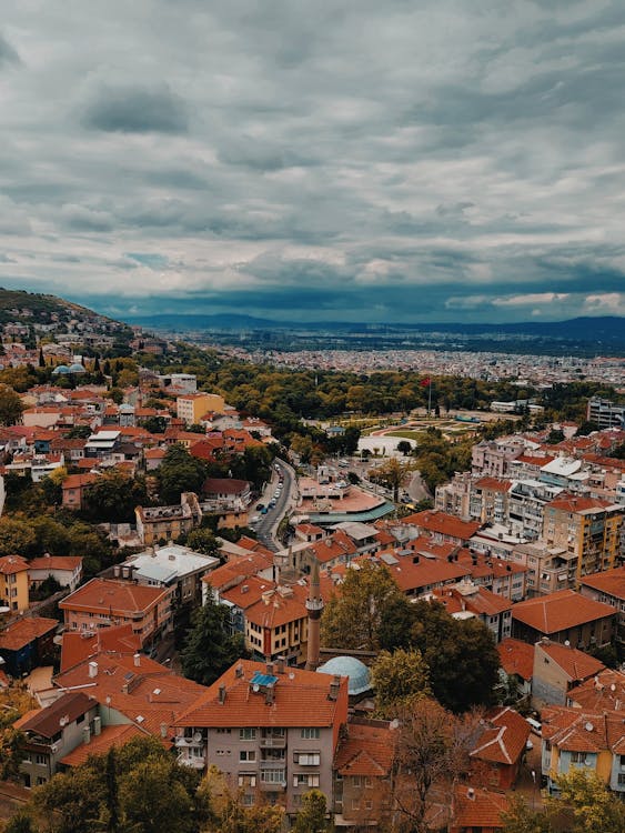 Aerial Photography of Concrete Houses on a Town