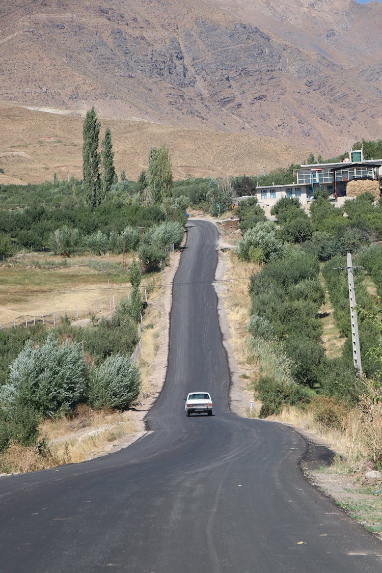 A Car Moving On The Road 