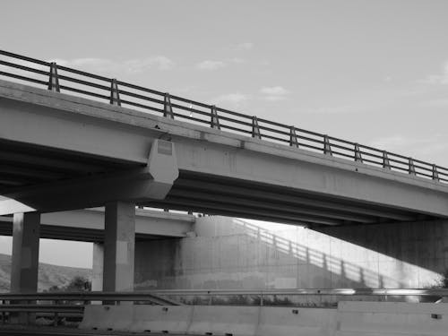 Concrete Bridge with Metal Railings