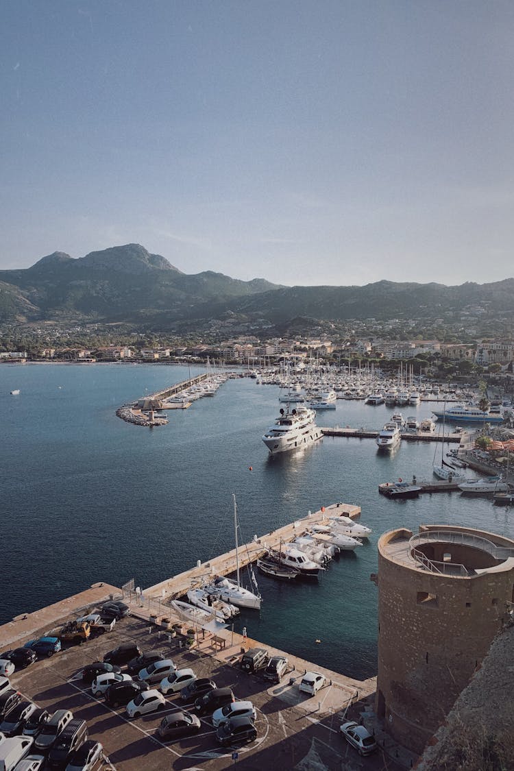 Ships In Port In Coastal City