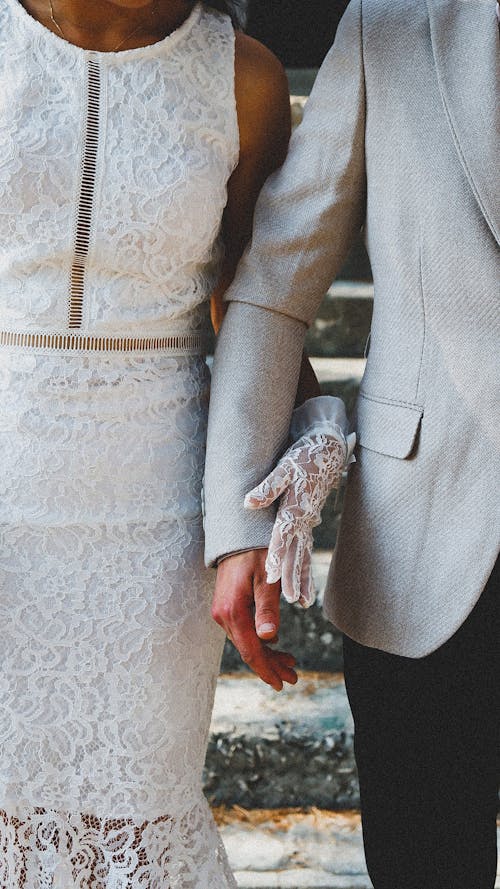 Close up of Newlyweds Standing Together