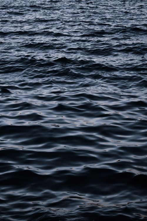 Free A serene view of gentle ocean waves under muted twilight lighting, creating a soothing ambiance. Stock Photo