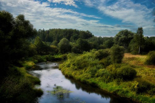 Бесплатное стоковое фото с landscape, river, sky